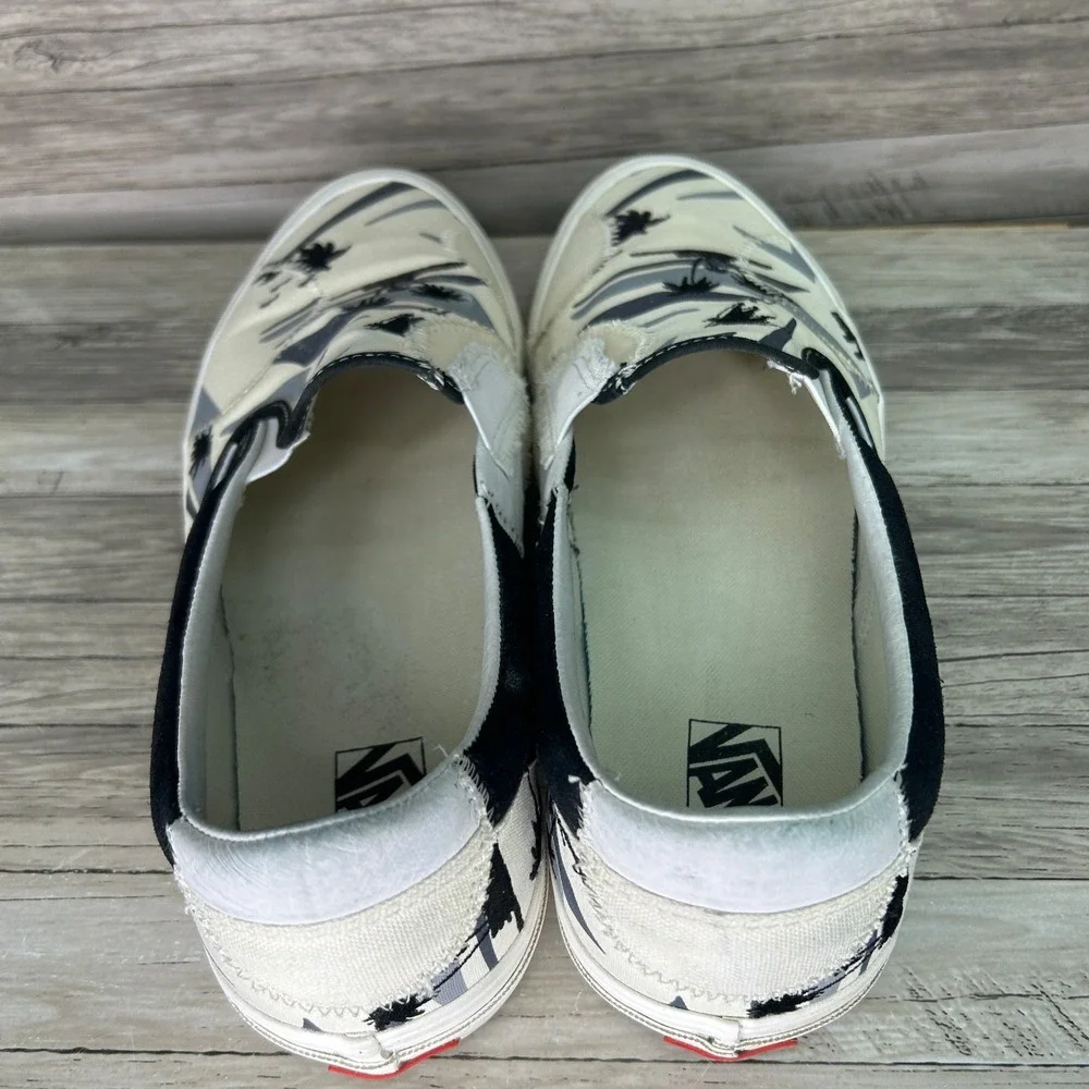 Vans Classic Slip-On LX  Bricolage Palm Tree Sneaker Lo Canvas Shoe Mens 13